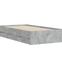 Bettgestell mit Schubladen Betongrau 90x190 cm Holzwerkstoff