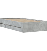 Bettgestell mit Schubladen Betongrau 90x190 cm Holzwerkstoff