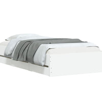 Bettgestell mit Schubladen Weiß 75x190 cm Holzwerkstoff