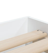 Bettgestell mit Schubladen Weiß 75x190 cm Holzwerkstoff