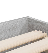 Bettgestell mit Schubladen Grau Sonoma 75x190 cm Holzwerkstoff