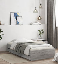 Bettgestell mit Schubladen Grau Sonoma 75x190 cm Holzwerkstoff