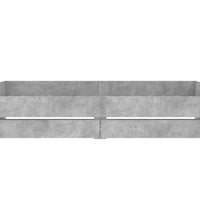 Bett mit Schubladen Betongrau 75x190 cm