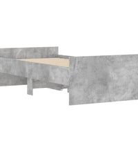 Bettgestell mit Schubladen Betongrau 90x190 cm