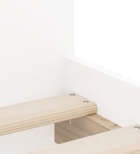 Bett mit Schubladen Weiß 75x190 cm