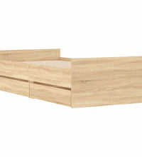 Bett mit Schubladen Sonoma-Eiche 75x190 cm