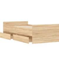 Bett mit Schubladen Sonoma-Eiche 75x190 cm