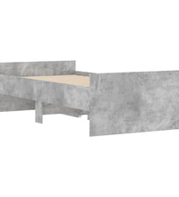 Bett mit Schubladen Betongrau 75x190 cm