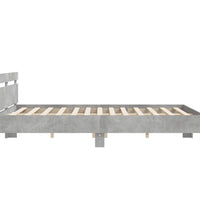 Bettgestell mit Kopfteil Betongrau 180x200 cm Holzwerkstoff