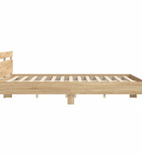 Bettgestell mit Kopfteil Sonoma-Eiche 160x200 cm Holzwerkstoff