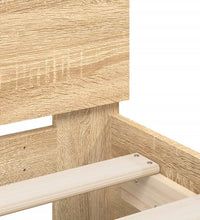 Bettgestell mit Kopfteil Sonoma-Eiche 160x200 cm Holzwerkstoff