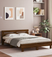 Bettgestell mit Kopfteil Braun Eichen-Optik 150x200 cm