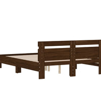 Bettgestell mit Kopfteil Braun Eichen-Optik 150x200 cm