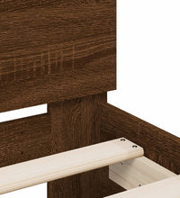 Bettgestell mit Kopfteil Braun Eichen-Optik 150x200 cm