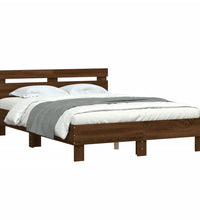Bettgestell mit Kopfteil Braun Eichen-Optik 120x200 cm