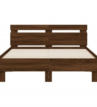 Bettgestell mit Kopfteil Braun Eichen-Optik 120x200 cm
