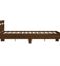 Bettgestell mit Kopfteil Braun Eichen-Optik 120x200 cm