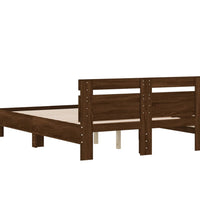 Bettgestell mit Kopfteil Braun Eichen-Optik 120x200 cm