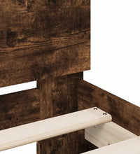 Bettgestell mit Kopfteil Räuchereiche 140x190 cm Holzwerkstoff