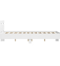 Bettgestell mit Kopfteil Weiß 120x190 cm Holzwerkstoff