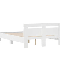 Bettgestell mit Kopfteil Weiß 120x190 cm Holzwerkstoff