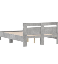 Bettgestell mit Kopfteil Betongrau 120x190 cm Holzwerkstoff