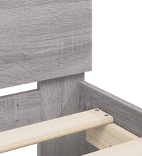 Bettgestell mit Kopfteil Grau Sonoma 120x190 cm Holzwerkstoff