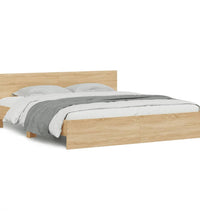 Bettgestell mit Kopfteil Sonoma-Eiche 180x200 cm