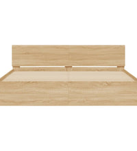 Bettgestell mit Kopfteil Sonoma-Eiche 180x200 cm