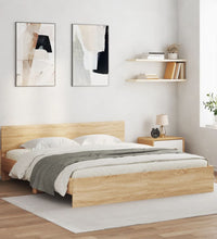 Bettgestell mit Kopfteil Sonoma-Eiche 180x200 cm