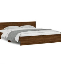 Bettgestell mit Kopfteil Braun Eiche-Optik 180x200 cm
