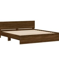 Bettgestell mit Kopfteil Braun Eiche-Optik 180x200 cm