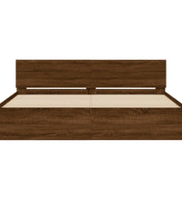 Bettgestell mit Kopfteil Braun Eiche-Optik 180x200 cm