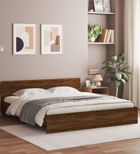 Bettgestell mit Kopfteil Braun Eiche-Optik 180x200 cm