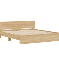 Bettgestell mit Kopfteil Sonoma-Eiche 160x200 cm