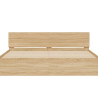 Bettgestell mit Kopfteil Sonoma-Eiche 160x200 cm