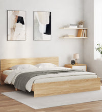 Bettgestell mit Kopfteil Sonoma-Eiche 160x200 cm
