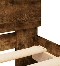 Bettgestell mit Kopfteil Räuchereiche 160x200 cm