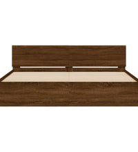 Bettgestell mit Kopfteil Braun Eiche-Optik 160x200 cm