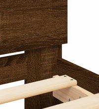 Bettgestell mit Kopfteil Braun Eiche-Optik 160x200 cm