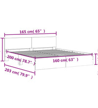Bettgestell mit Kopfteil Braun Eiche-Optik 160x200 cm