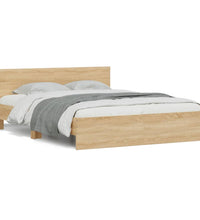 Bettgestell mit Kopfteil Sonoma-Eiche 150x200 cm