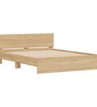 Bettgestell mit Kopfteil Sonoma-Eiche 150x200 cm