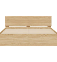 Bettgestell mit Kopfteil Sonoma-Eiche 150x200 cm
