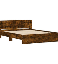 Bettgestell mit Kopfteil Räuchereiche 150x200 cm