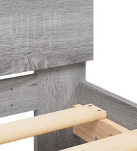 Bettgestell mit Kopfteil Grau Sonoma 150x200 cm