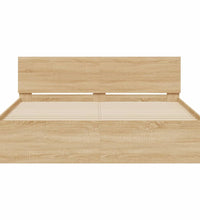 Bettgestell mit Kopfteil Sonoma-Eiche 140x200 cm