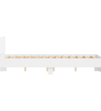 Bettgestell mit Kopfteil Weiß 120x200 cm