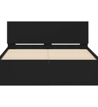 Bettgestell mit Kopfteil Schwarz 120x200 cm