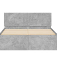 Bettgestell mit Kopfteil Betongrau 120x200 cm